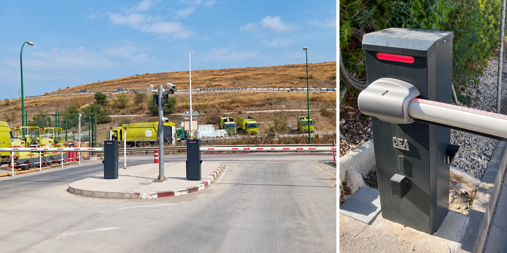 Composición de barreras, cámaras y equipamiento para distintos entornos de control de accesos